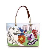 BRACCIALINI TUA Cartoline SINGAPORE Bolsa de hombro negro - Bolsos Mujer - 1