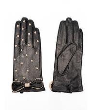 TOSCA BLU guanto in pelle pois e fiocchetto  negro - Guantes - 1