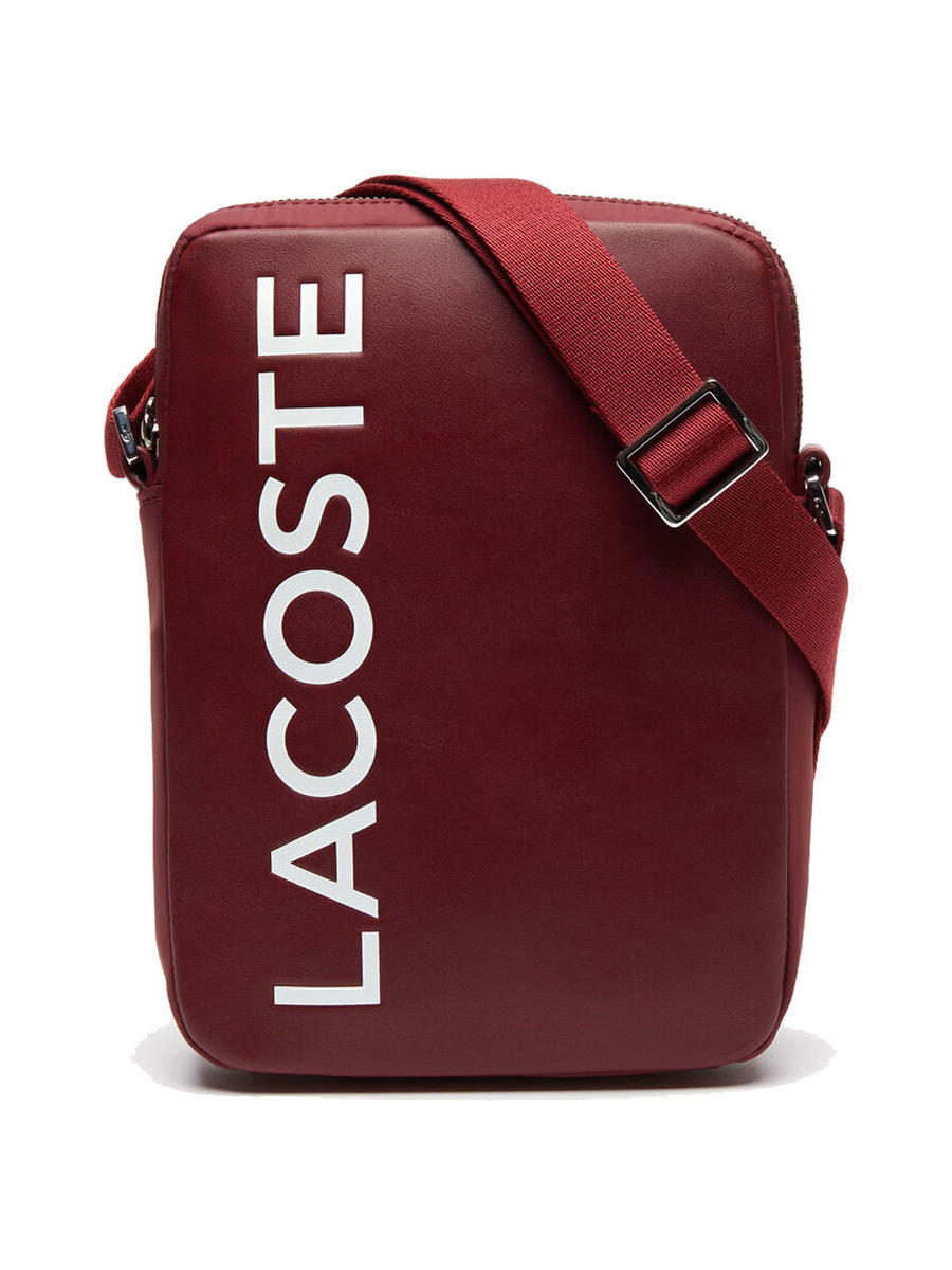 Lacoste Cuir Bolso Vino1 - ¡Compra A Precios De Outlet!