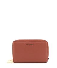 COCCINELLE METALLIC SOFT Cartera mediana de piel con cremallera Cinnam - Carteras Mujer - 1