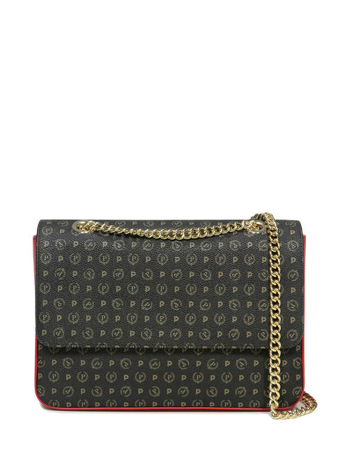 POLLINI Heritage Classic Bolso de hombro laca negra - Bolsos Mujer