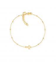 AMEN PREGA E AMA Pulsera de plata dorada oro - Pulseras - 1