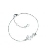AMEN TI AMO Pulsera en plata rodiada y circonitas blancas - Pulseras