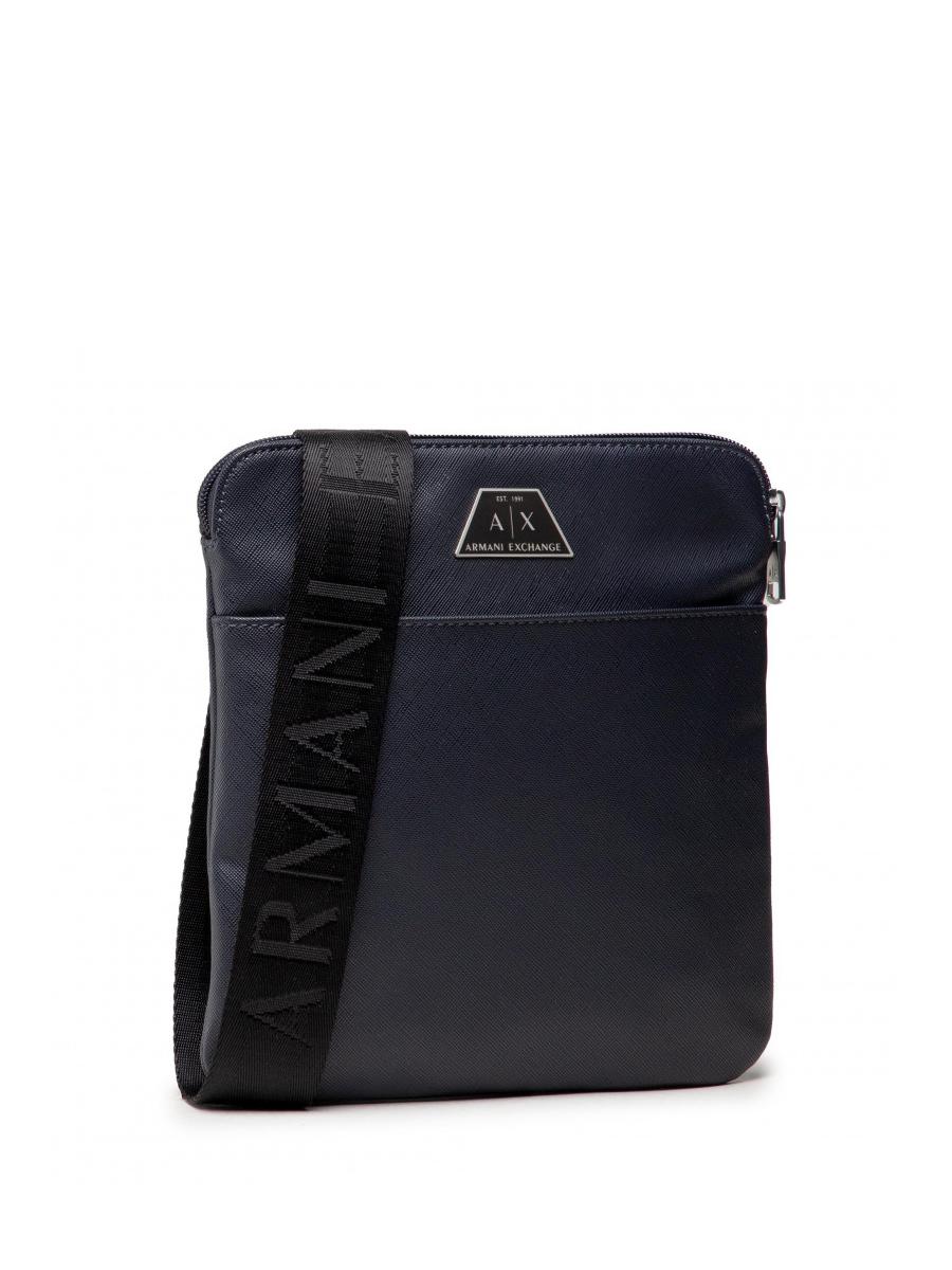Armani Exchange Bolso De Mano Con Estampado Saffiano Azul - ¡Compra En Le  Sac!