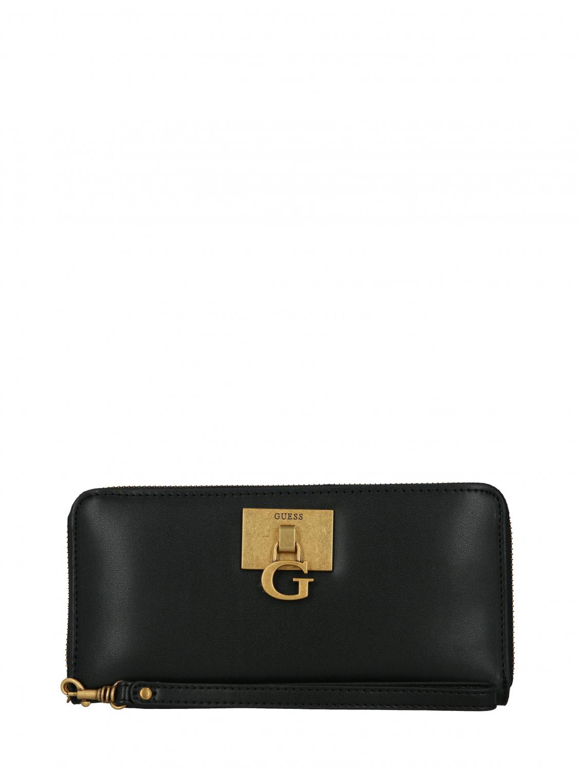 Guess Stephi Cartera Cremallera Negro - ¡Compra A Outlet!