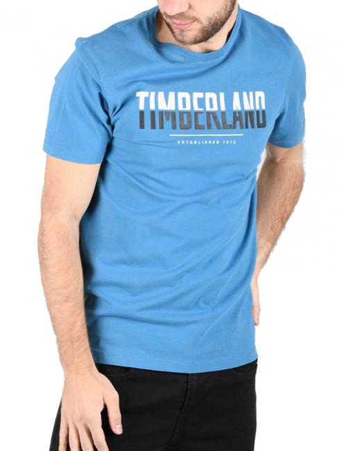 TIMBERLAND SS LOGO CREW Camiseta de algodón aguas profundas - camiseta