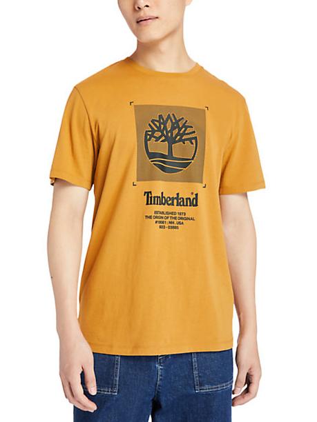 TIMBERLAND TFO YC SS FRONT Camiseta de algodón bota de trigo - camiseta