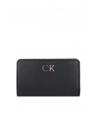 CALVIN KLEIN RE-LOCK FRENCH Cartera mediana ckblack - Carteras Mujer - 1