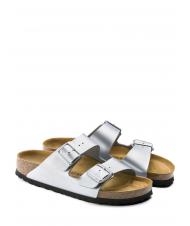 BIRKENSTOCK ARIZONA BIRKO-FLOR Sandalia zapatilla plata - Zapatos Mujer - 1