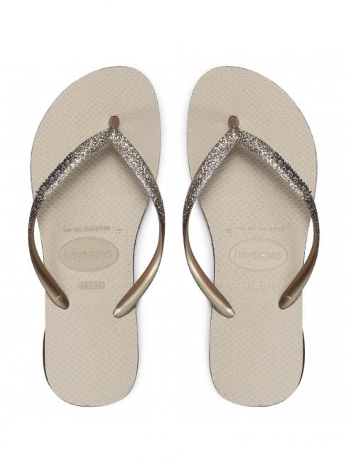 HAVAIANAS SLIM SPARKLE II Chancletas SAND / GREY - Zapatos Mujer