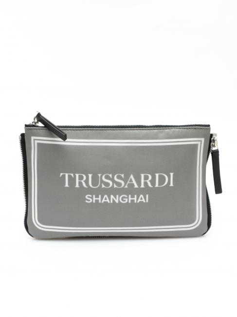 TRUSSARDI CITY POCKET bolso de mano gris shanghai - Bolsos Mujer