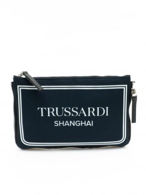 TRUSSARDI CITY POCKET bolso de mano azul de shanghái - Bolsos Mujer