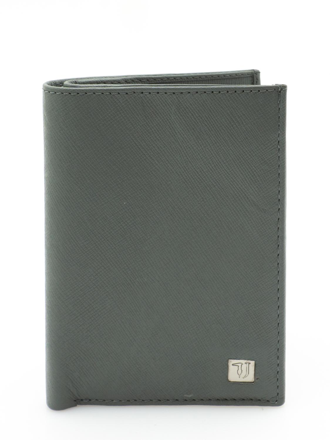 Trussardi Portafoglio Verticale In Pelle Saffiano Gris - ¡Compra A Precios  De Outlet!