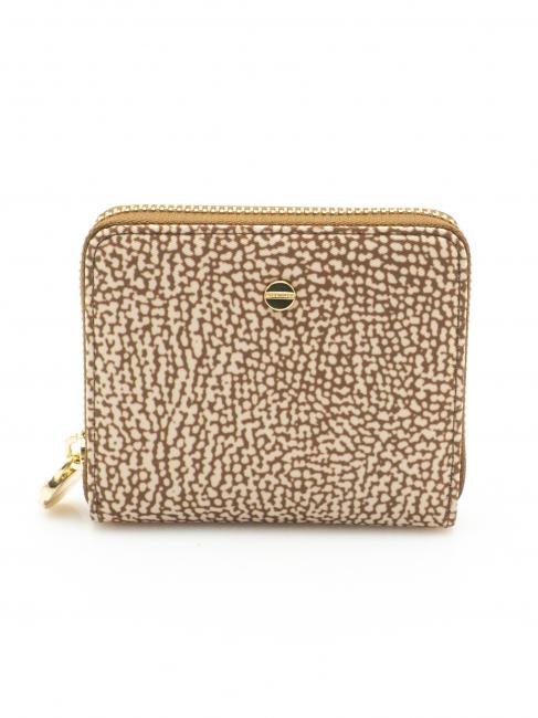 BORBONESE CLASSICA  Cartera mediana con cremallera beiger yegua - Bolsas de viaje
