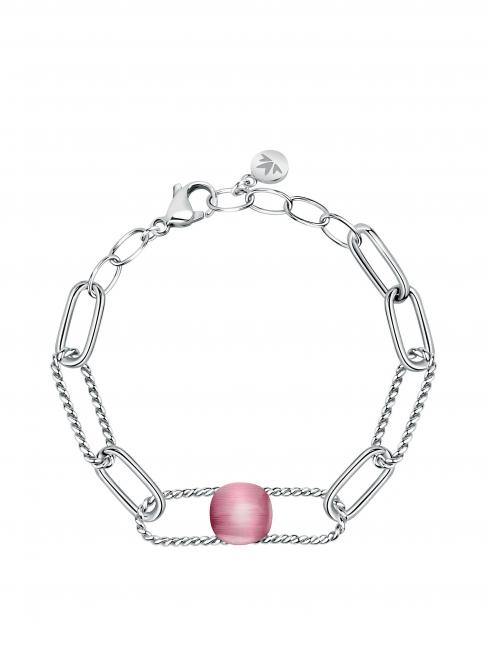 MORELLATO 1930 Pulsera de acero con ojo de gato fucsia - Pulseras