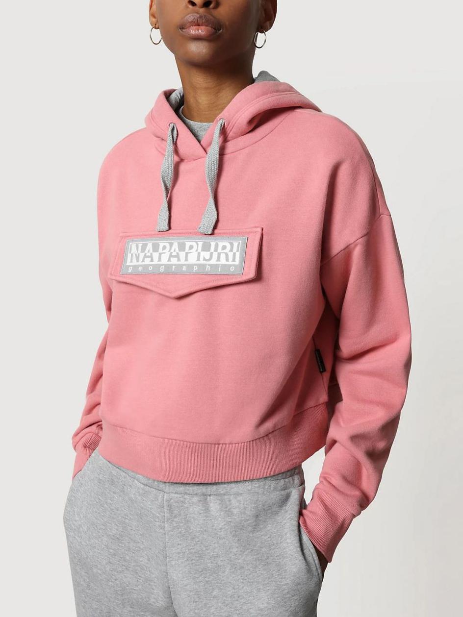Napapijri Burgee W Cropped Sudadera Rosa Lulú - ¡Compra A Precios De Outlet!