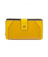 PIQUADRO MUSE Billetera de cuero amarillo - Carteras Mujer - 1