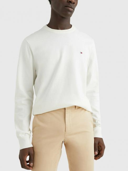 TOMMY HILFIGER 1985 CREW Sudadera de mezcla de algodón marfil - Suéteres de los hombres