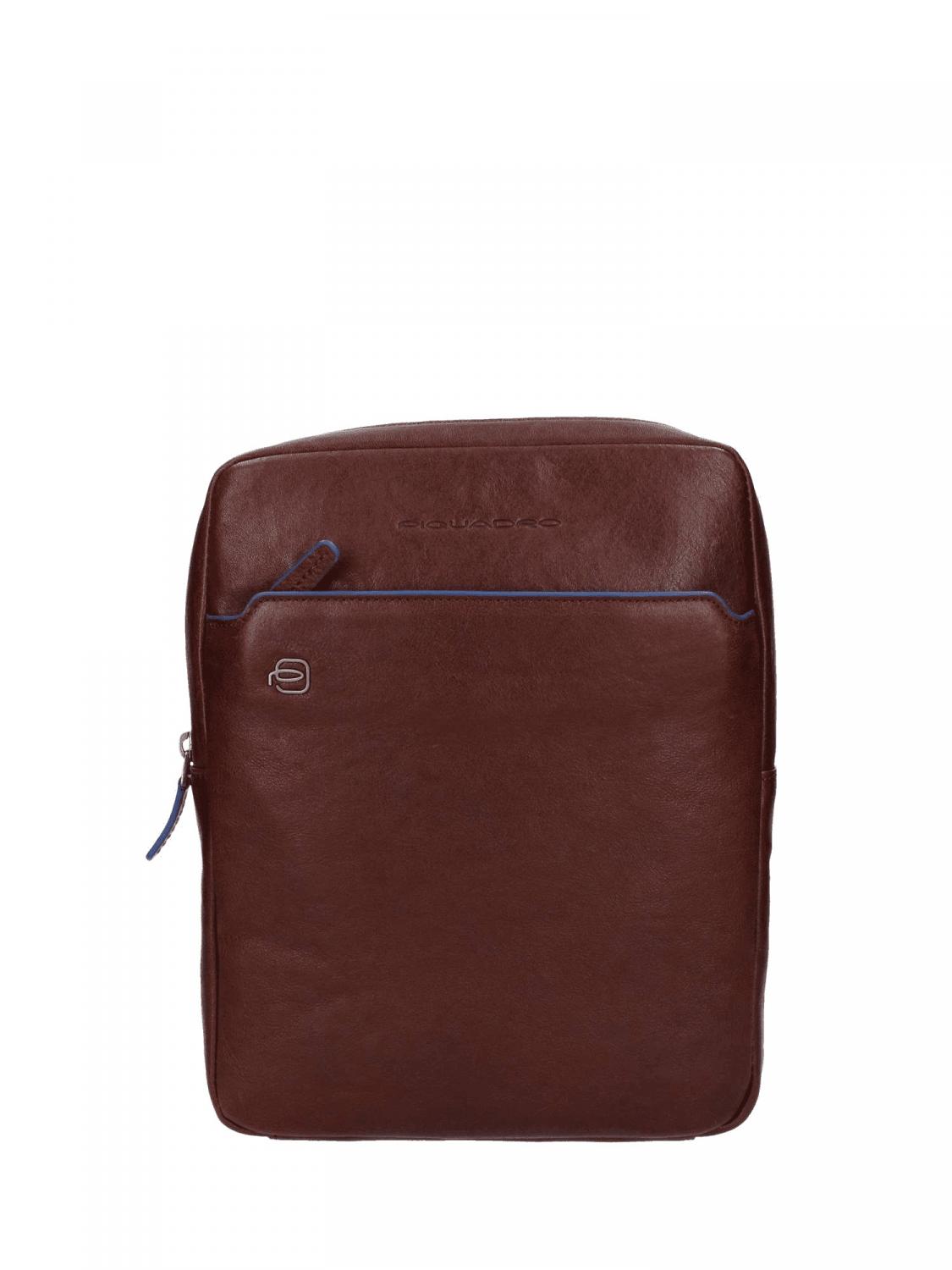 Piquadro Blue Square Bolso Bandolera De Piel Para Ipad Moro - ¡Compra A  Precios De Outlet!