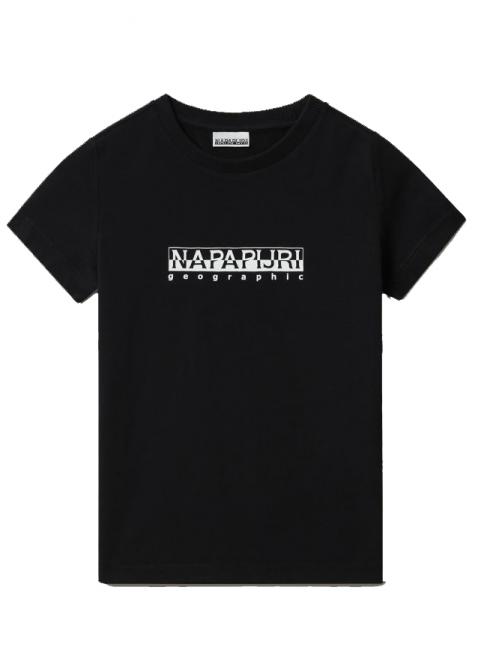 NAPAPIJRI k s-box ss tshirt cotone cotone Camiseta de algodón negro 041 - Camiseta niño