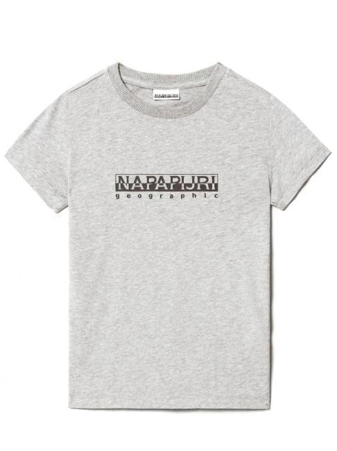 NAPAPIJRI k s-box ss tshirt cotone cotone Camiseta de algodón mezcla gris medio - Camiseta niño