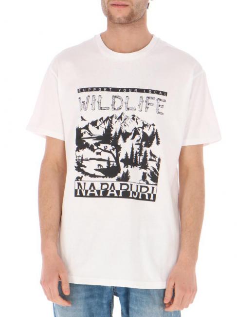 NAPAPIJRI S-LATEMAR Camiseta de algodón blanco brillante ss - camiseta