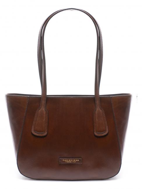 THE BRIDGE MADDALENA Bolso shopper de hombro, en piel BROWN - Bolsos Mujer