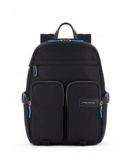 PIQUADRO PQ-RY Mochila en tela reciclada, soporte para PC de 14 " negro - Mochilas para port&aacute;til - 1
