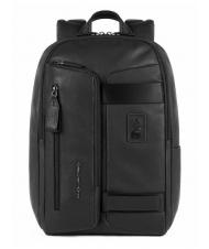 PIQUADRO W103 Mochila de piel, soporte para pc de 15,6" negro - Mochilas para port&aacute;til - 1