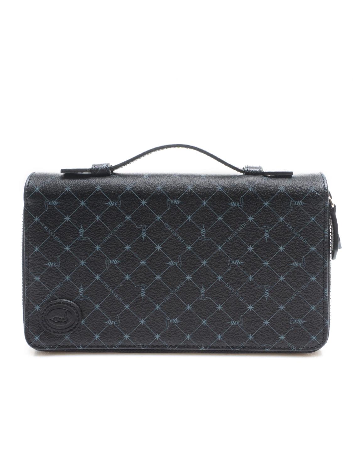 Trussardi Monogram Piel Negro - ¡Compra A Precios Outlet!