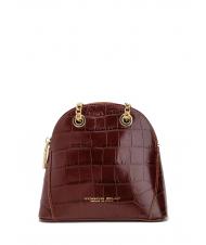 TOSCA BLU TIC-TAC Bolso bandolera MIni en piel con estampado de cocodrilo rojo oscuro - Bolsos Mujer - 1