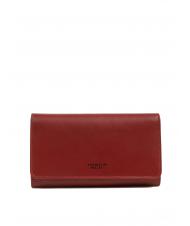 TOSCA BLU BASIC Cartera grande de piel con solapa rojo oscuro - Carteras Mujer - 1