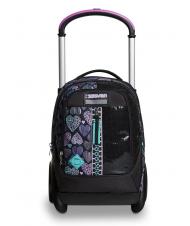 SEVEN 7.1 TYRE Patchyheart Girl Mochila Trolley Desmontable negro - Mochilas con ruedas - 1