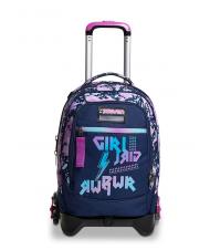 SEVEN DRAWINGPIN GIRL JACK Mochila con trolley desmontable, ruedas triples Bluedeep - Mochilas con ruedas - 1