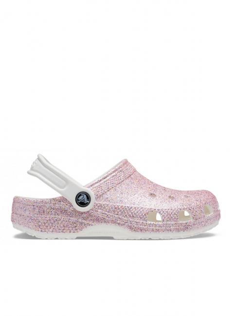 CROCS CLASSIC GLITTER CLOG KIDS Sandalia zueco blanco / arcoiris - Zapatos de bebé