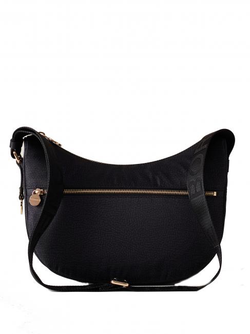 BORBONESE BORBONESO Bolso LUNA Hobo, Pequeño negro oscuro - Bolsos Mujer