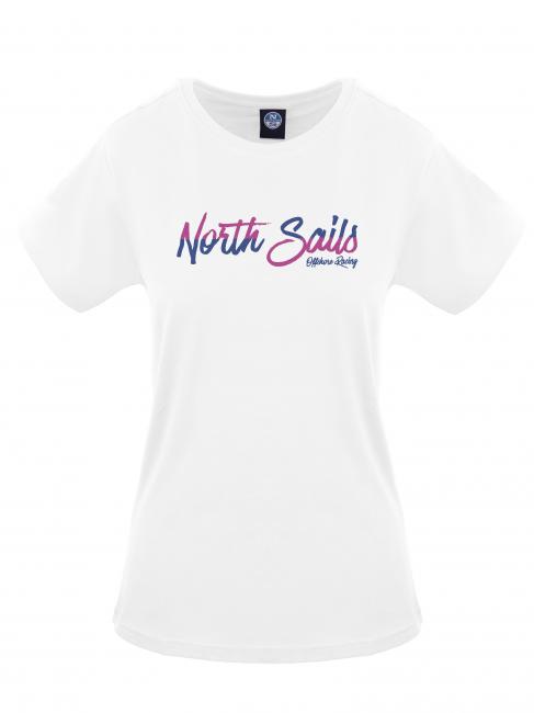 NORTH SAILS BICOLOR LOGO Camiseta de algodón blanco - camiseta