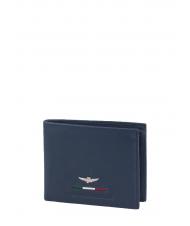 AERONAUTICA MILITARE FIGHTER Cartera de cuero para hombre azul - Carteras Hombre - 1