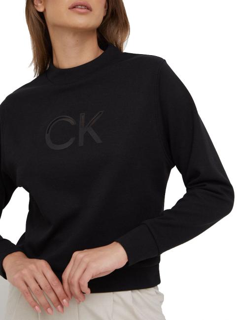 CALVIN KLEIN MESH LOGO Camisa de entrenamiento Ck negro - Sudaderas de mujer
