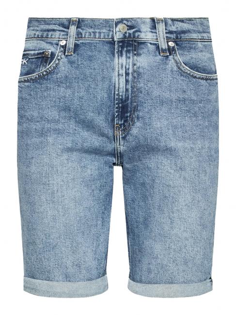 CALVIN KLEIN SHORTS Vaqueros slim fit de algodón azul - Pantalones