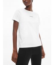 CALVIN KLEIN MICRO LOGO Camiseta de algod&oacute;n, regular fit Blanco brillante - camiseta - 1