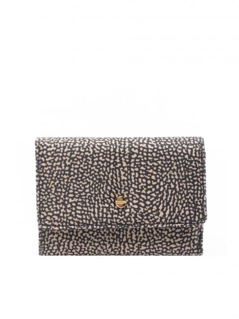 BORBONESE CLASSICA  Cartera mediana con solapa OP / NATURAL / NEGRO - Carteras Mujer