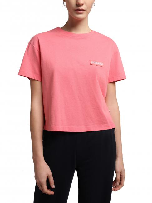 NAPAPIJRI S-MORGEN W Camiseta de cuello redondo de algodón lágrima rosa - camiseta