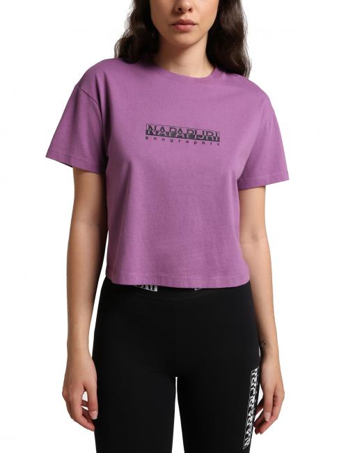 NAPAPIJRI S-BOX W CROPPED Camiseta corta de algodón violeta chino - camiseta
