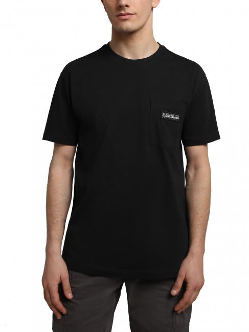 NAPAPIJRI S-MORGEX Camiseta de cuello redondo de algodón con micrologotipo negro 041 - camiseta
