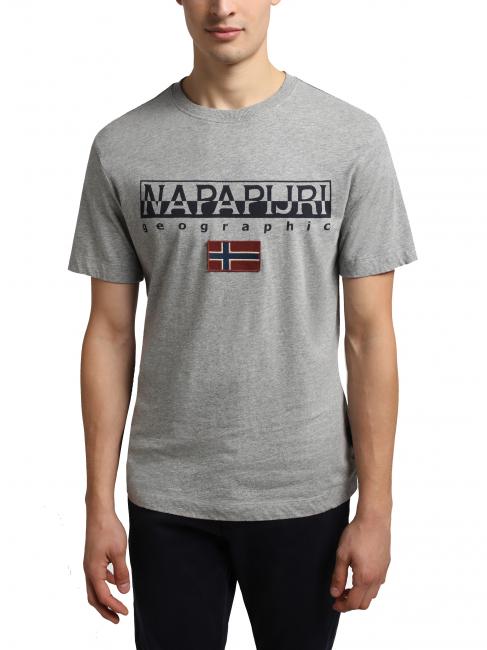 NAPAPIJRI S-AYAS Camiseta de cuello redondo de algodón mezcla gris medio - camiseta