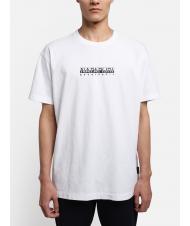 NAPAPIJRI S-BOX SS Camiseta de algod&oacute;n con cuadro de logo blanco brillante 002 - camiseta - 1