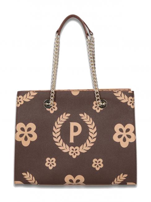 POLLINI HERITAGE  Bolsa de la compra con estampado all over Marrón - Bolsos Mujer