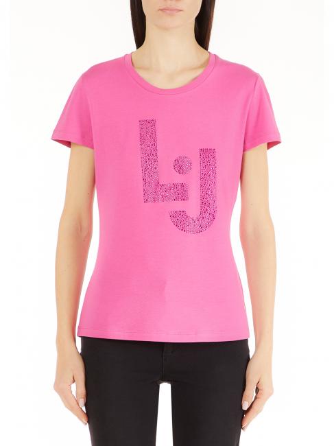LIUJO T-shirt in cotone stretch  baya rosa lj - camiseta