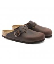 BIRKENSTOCK BOSTON Sandalia zueco de piel - Zapatos unisex